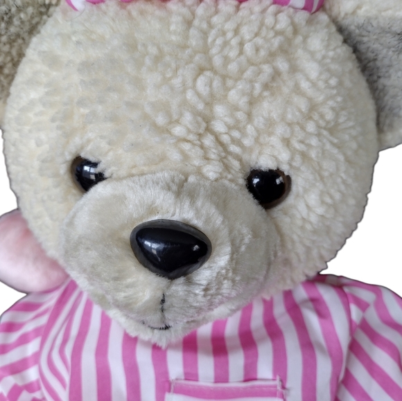 Peek A Boo Pajama Bear in Pink and White - Picture 6 of 7